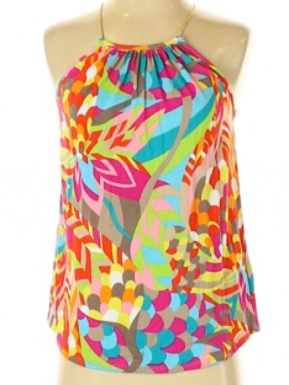 Trina Turk Montalban Psychedelic Print Halter Top